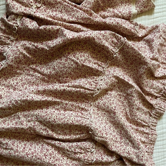 Floral Orange Tiered Skirt - Picture 2 of 3